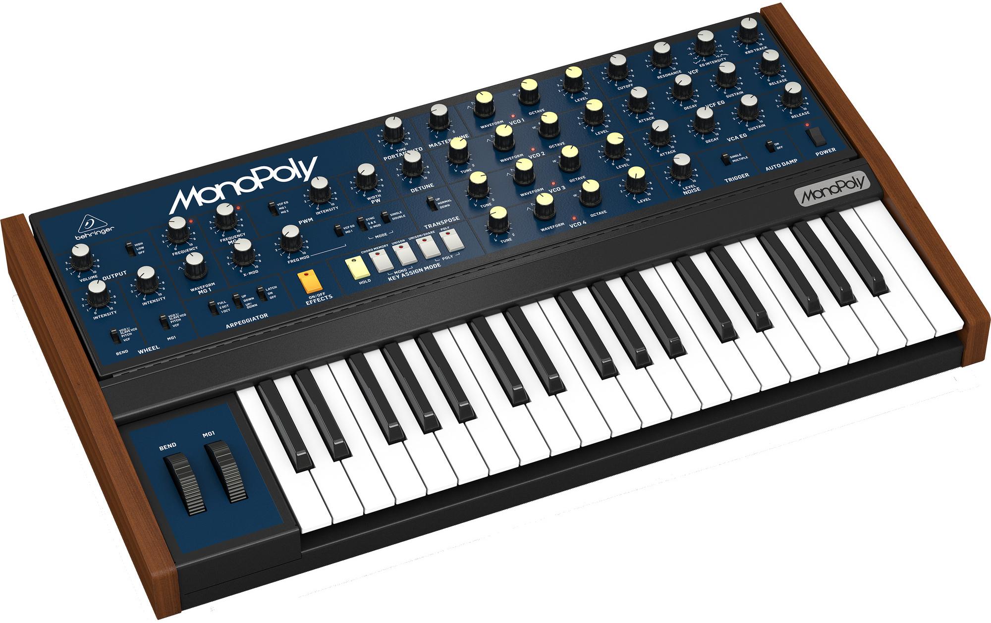 Synthesizer MonoPoly<br>4-stimmiger polyphoner analoger Synthesizer