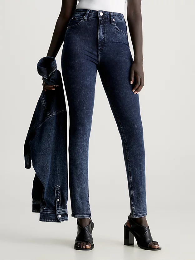 Calça jeans skinny de cintura alta
