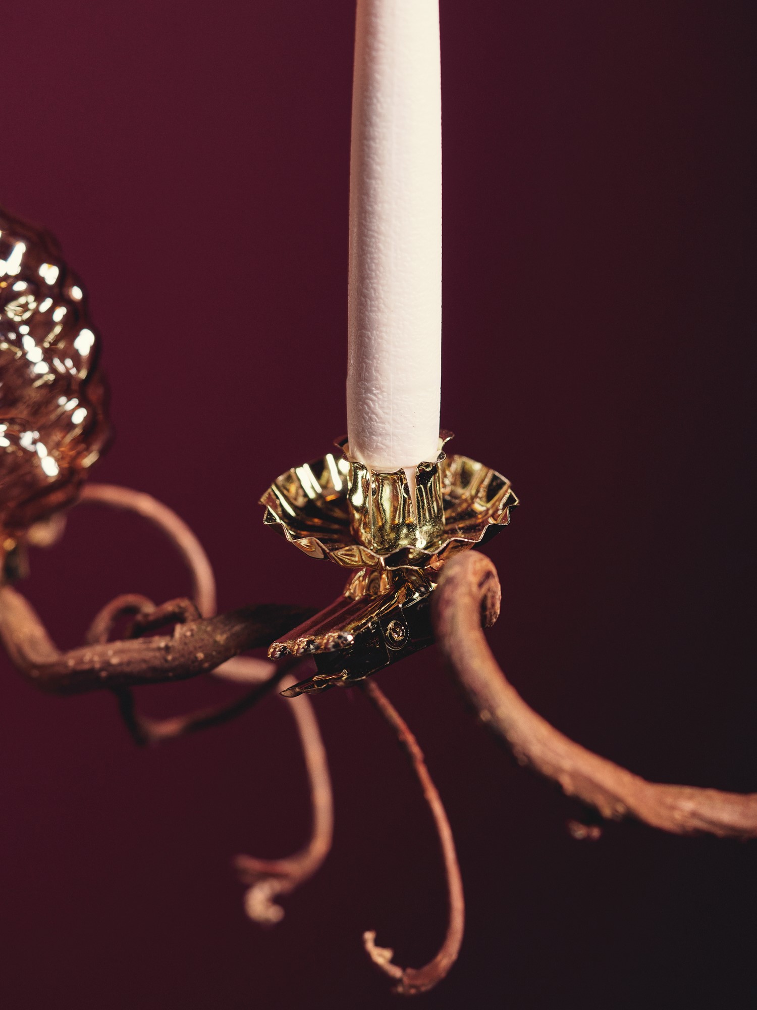 Lysclips | Jern. 5 cm. 4 stk. | Gold