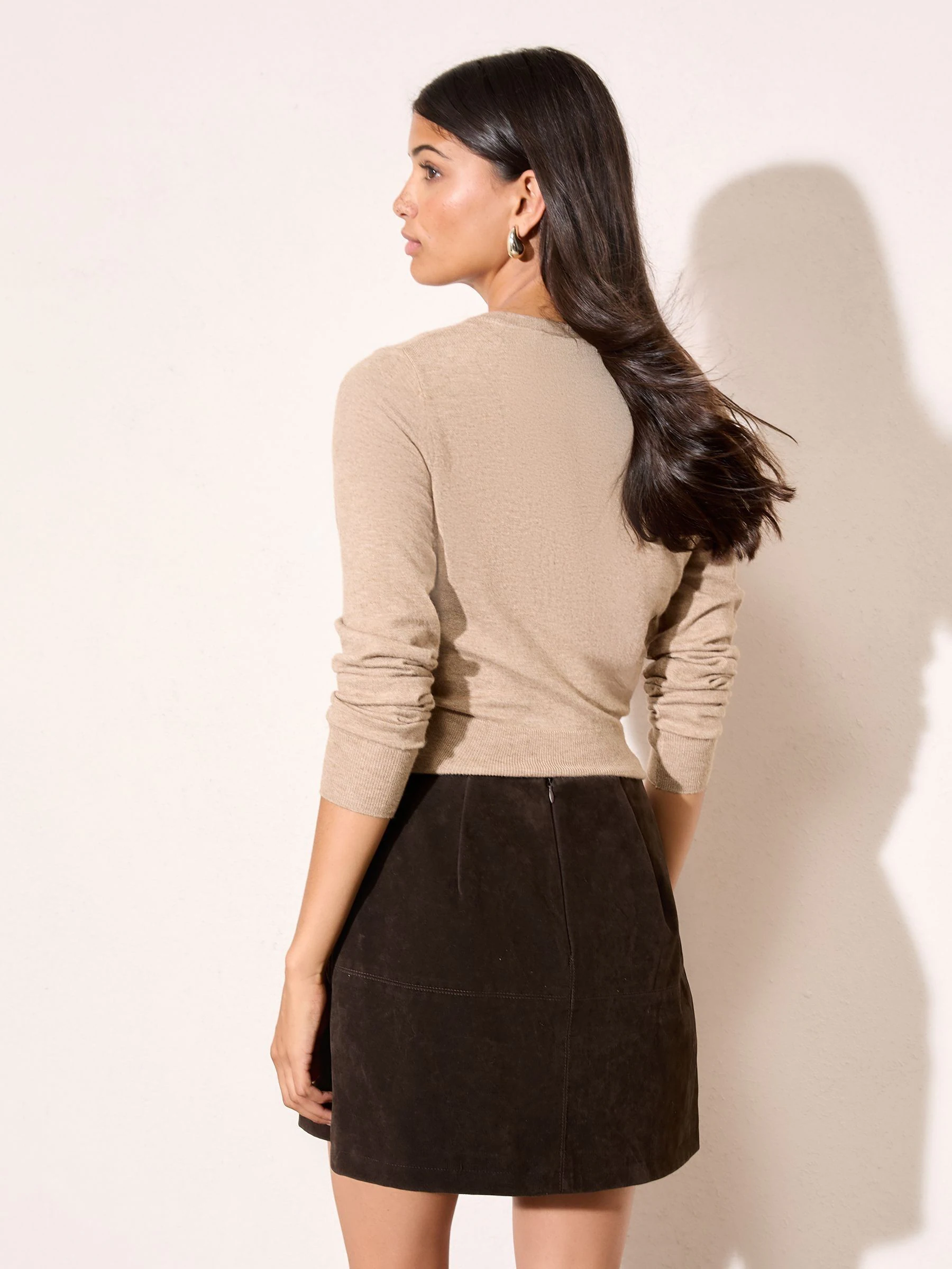 Friends Like These X Lucy Mecklenburgh Suede Mini Skirt