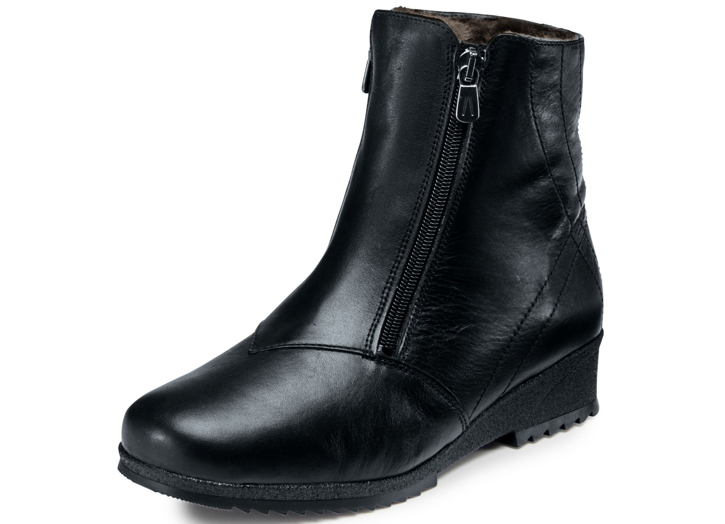 Stiefelette mit zwei seitlichen Reißverschlüssen
