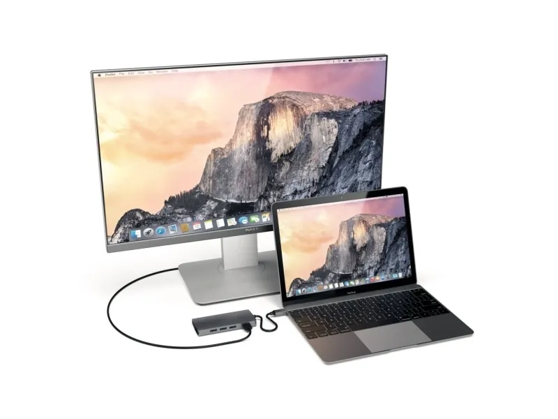 Satechi TYPE-C MULTI-PORT ADAPTER 4K WITH ETHERNET V2 - Dockingstation - USB-C / Thunderbolt 3 - HDMI - 1GbE
