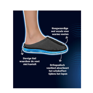 Lucovitaal Originele Orthopedische Gel Sloffen 38-39 Zwart 1PR