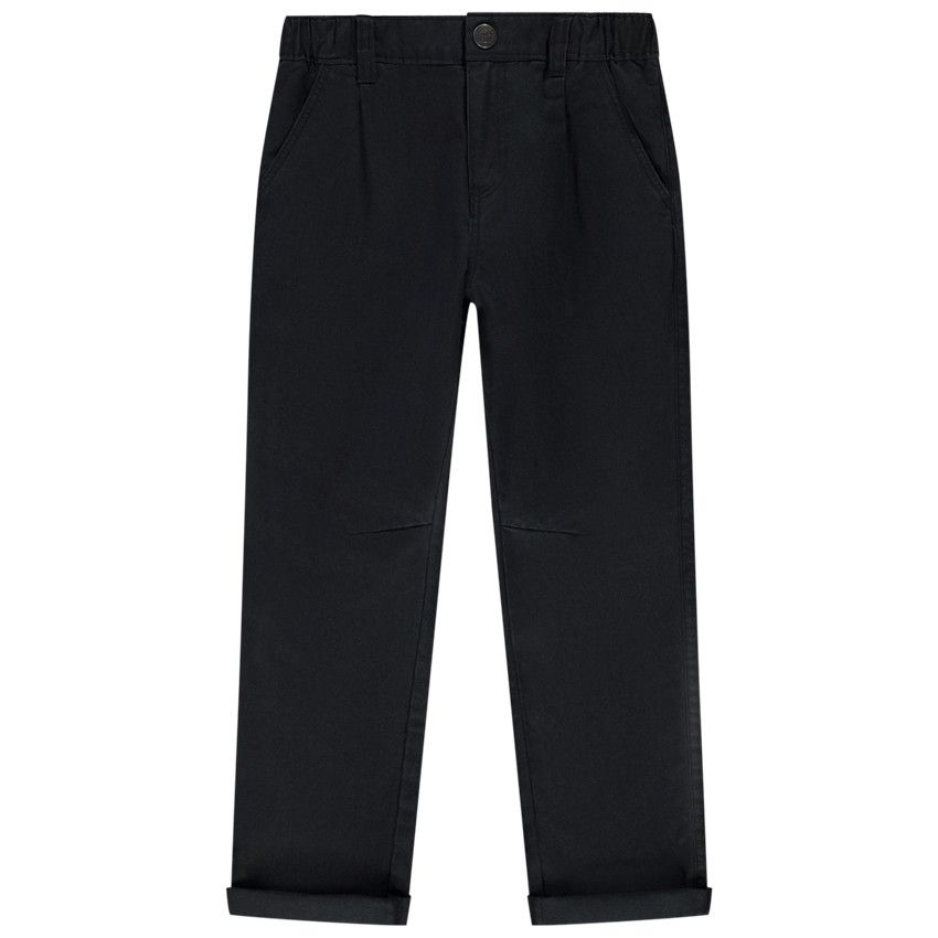 Pantalon chino droit uni pour garçon - Gris foncé