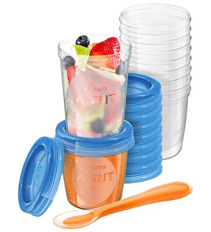 Philips Avent Becher m. Behälter - Weiß/Blau