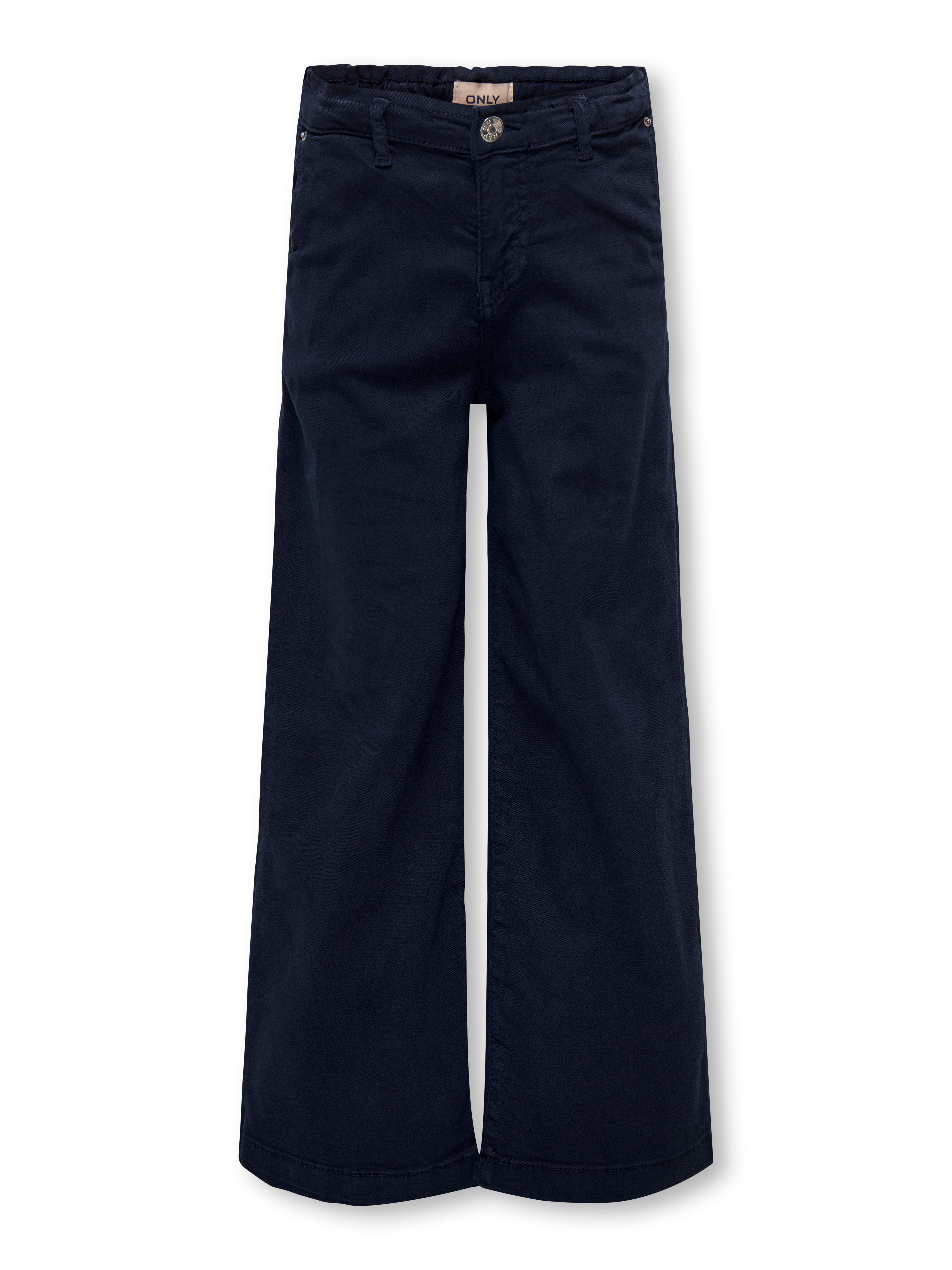 KOGNEW Mittlere Taille Verkürzt Hose mit weitem Beinschnitt Night Sky