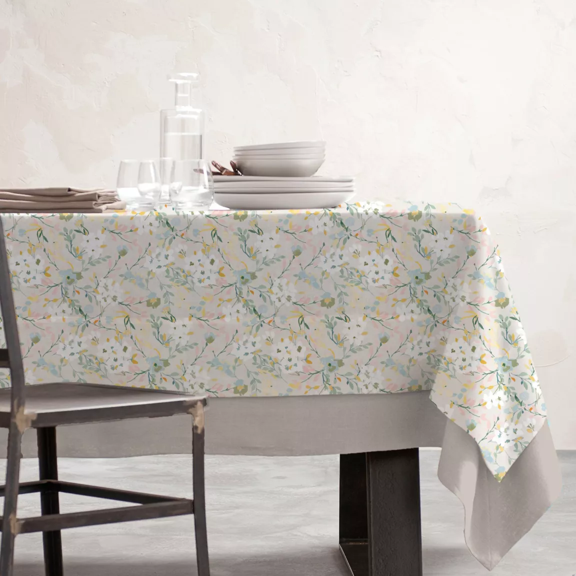 Nappe rectangulaire coton enduit (150 x 250 cm) Ornella Multicolore
