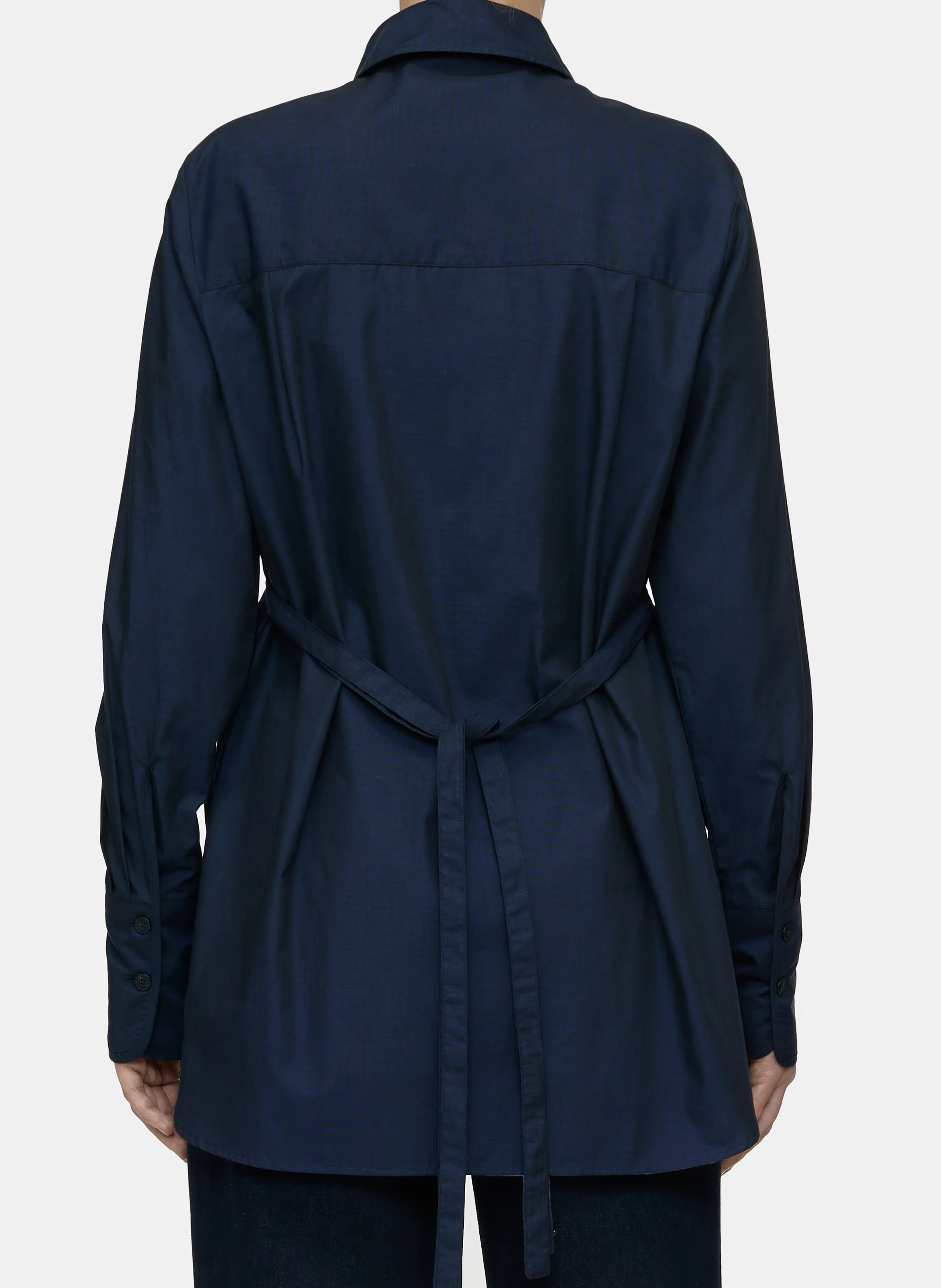 Chemise col classique en coton | Bleu