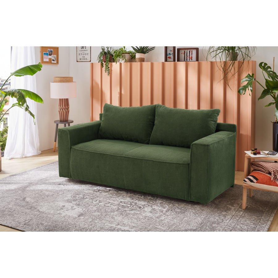 Bettsofa Tom Stoff Cord greige 82 x 200 cm