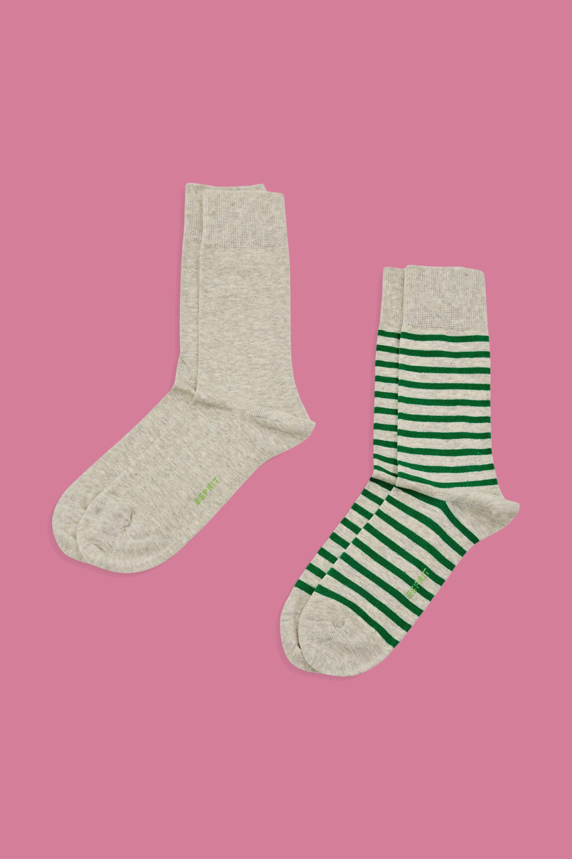 Lot de 2 paires de chaussettes, en coton biologique