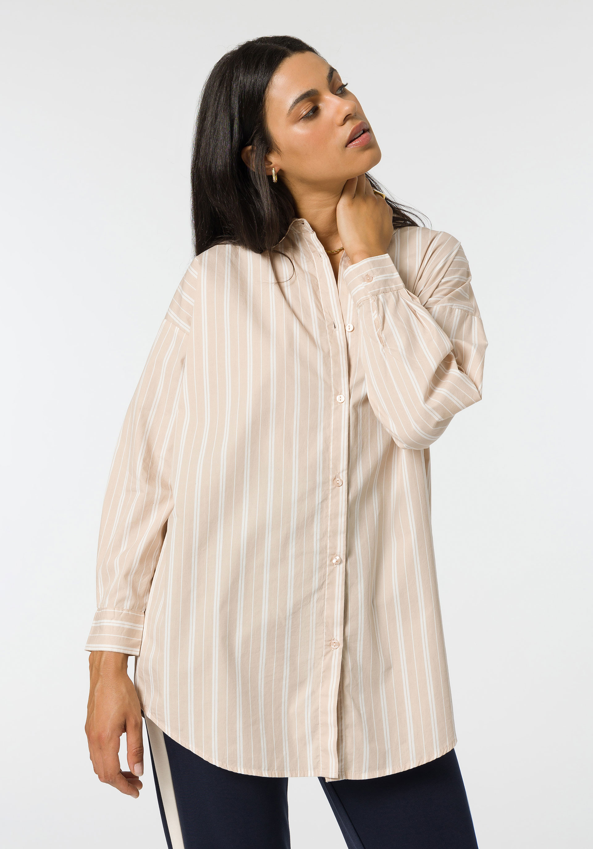 Camisa de Popelina às Riscas