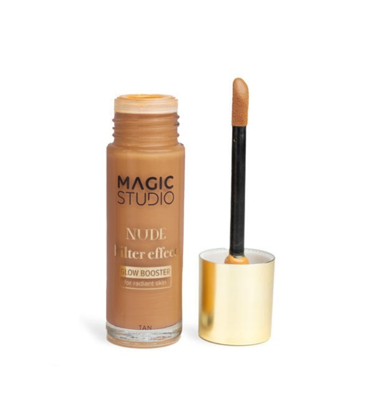 Magic Studio - Base de maquiagem iluminadora Nude Filter Effect Glow Booster - Tan