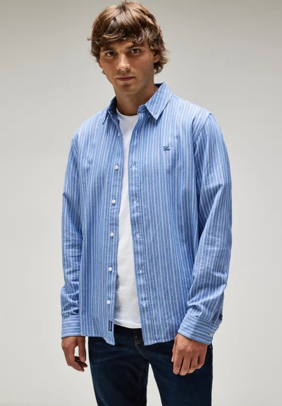 Button Down Oxfordhemd - chambray blue