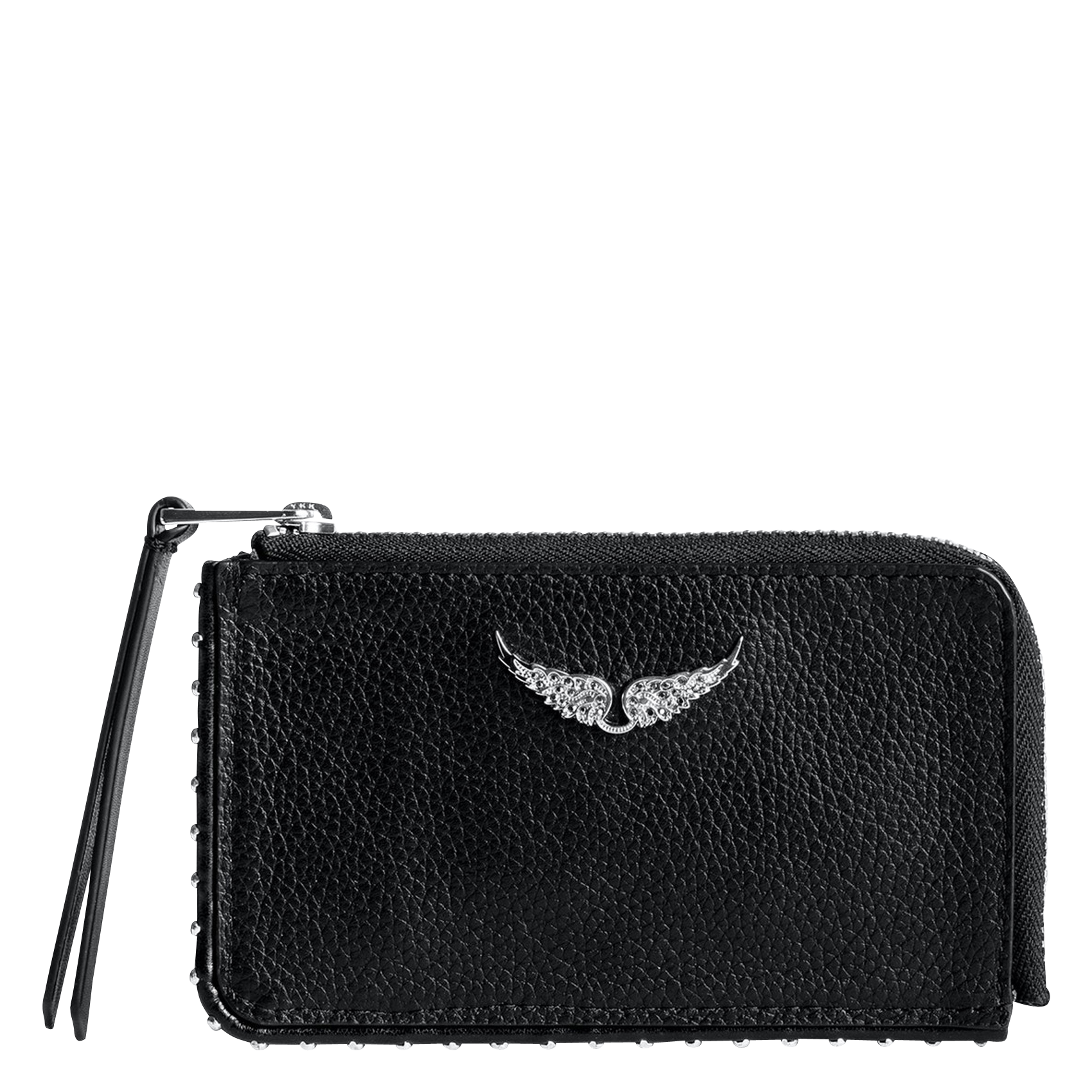 ZV CARD - Porte-cartes en cuir velours | Noir