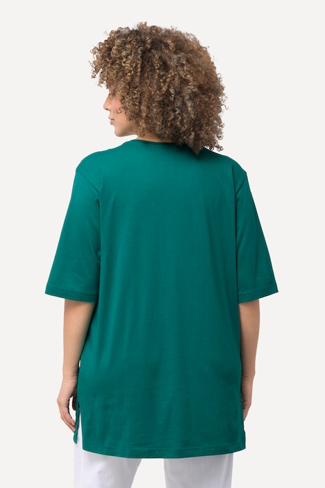 T-Shirt, V-Ausschnitt, Relaxed, Halbarm