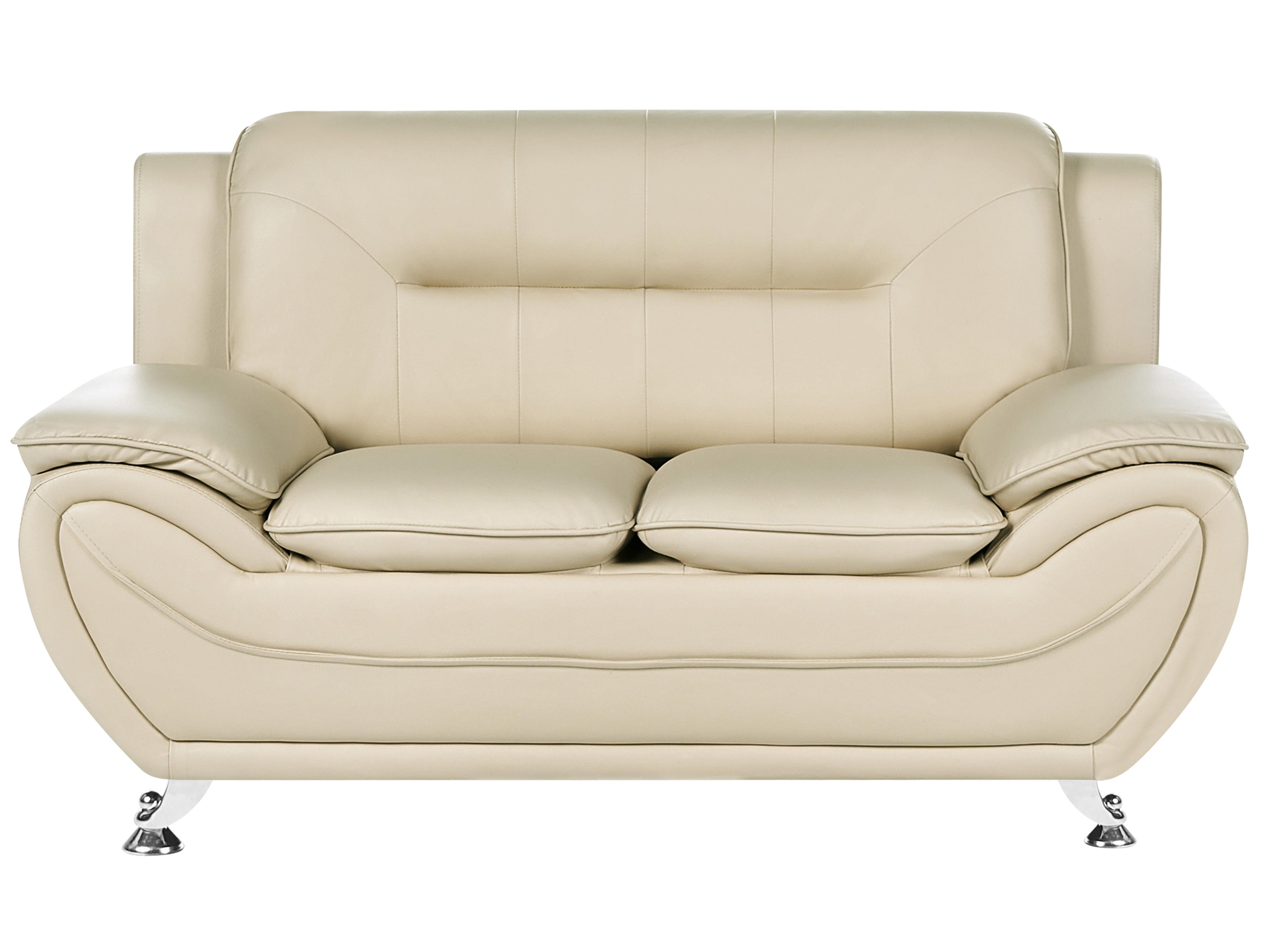 Bankenset 6-zits LEIRA Kunstleer Beige