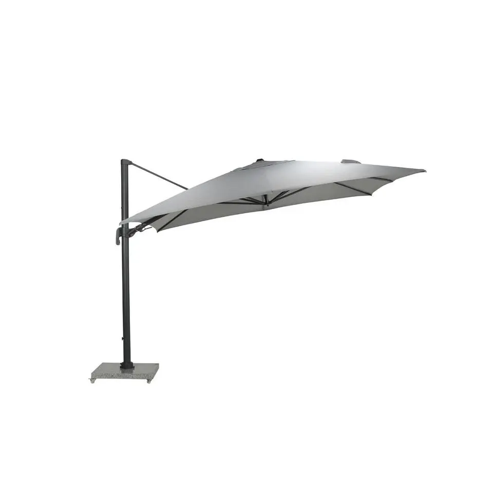 Hawaii Big Pole II parasol - 350x350 cm - carbon black - royal grijs