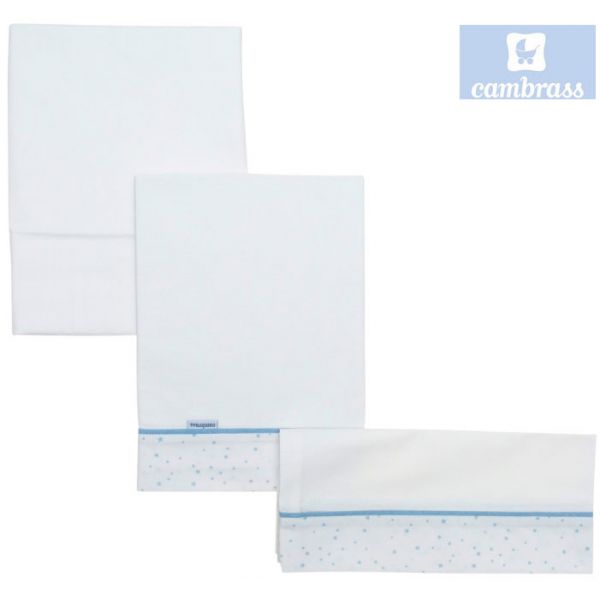 Cambrass Lençóis Berço 3 Peças 80x120 cm Astra Azul