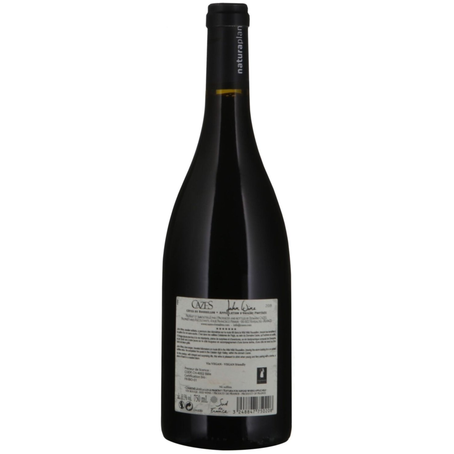 Naturaplan Bio Côtes du Roussillon AOP John Wine Cazes -75cl