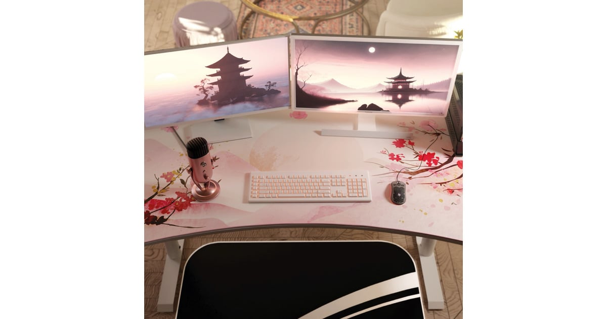 ArozziArena Gaming Desk - Sakura  (Wit/rosé)
