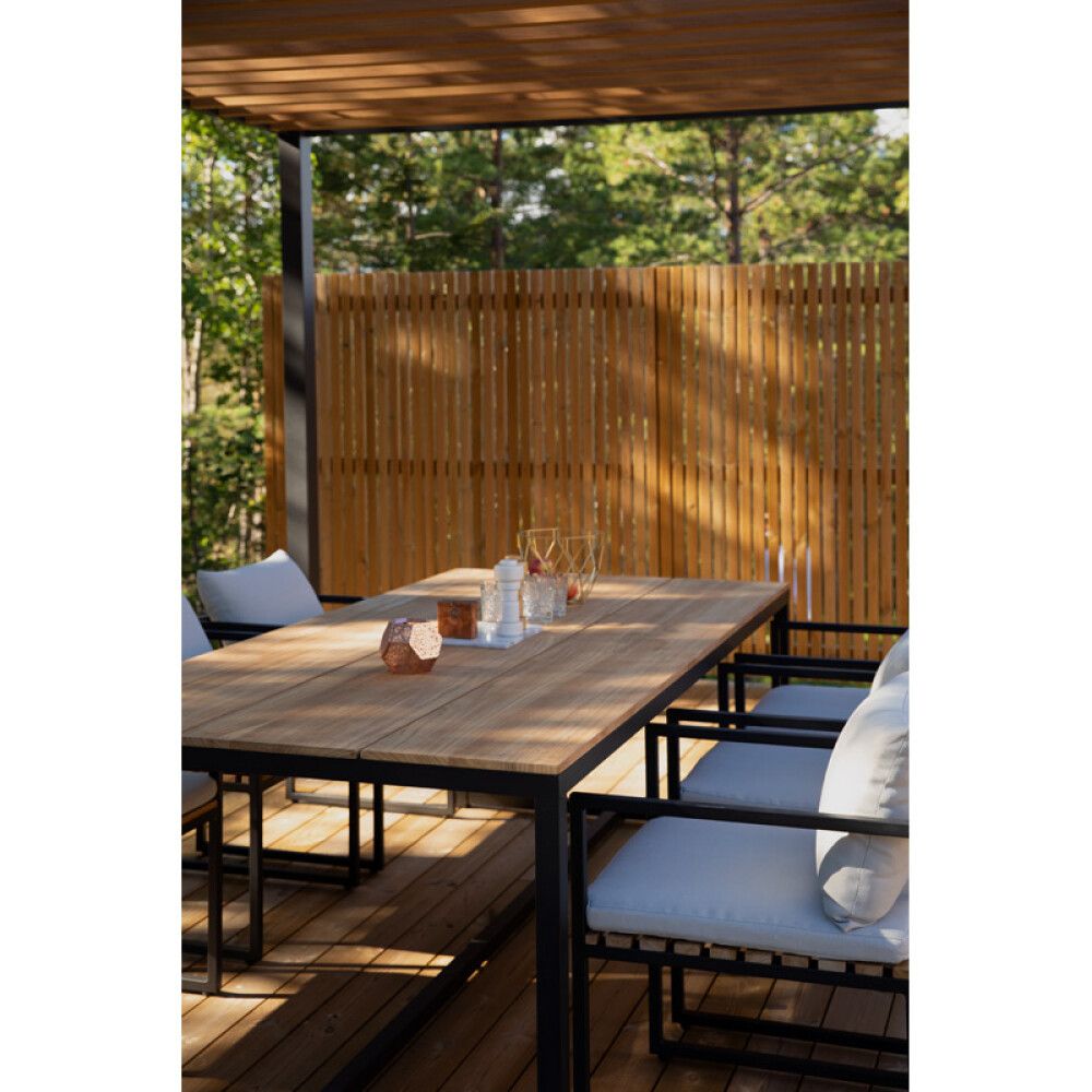 SPISEBORD SENSUM EKSJÖ TEAK 200X100CM SVART