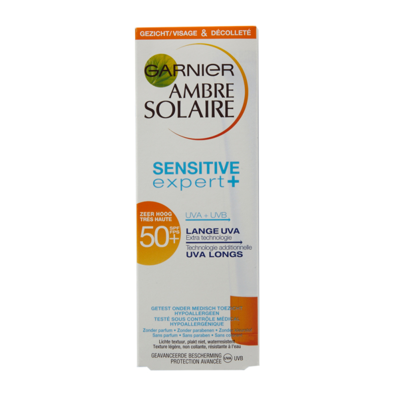 Garnier Ambre Solaire Zonnebrand Creme Gezicht SPF 50 50ml