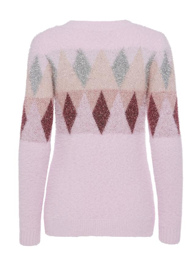Pullover in Flausch-Lurexgarn