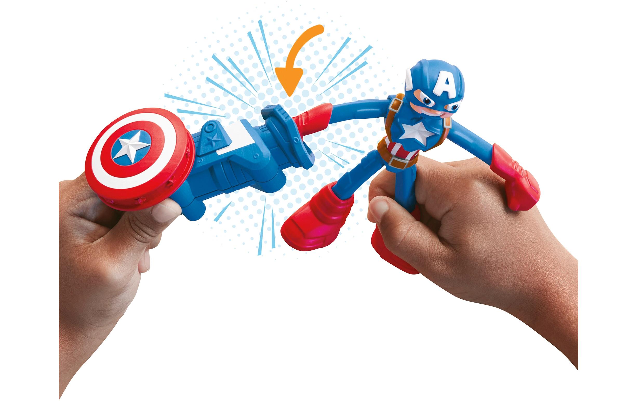 Knetspielzeug Marvel Captain America: Stempel-SchildSpielset mit Actionfigur und Knete