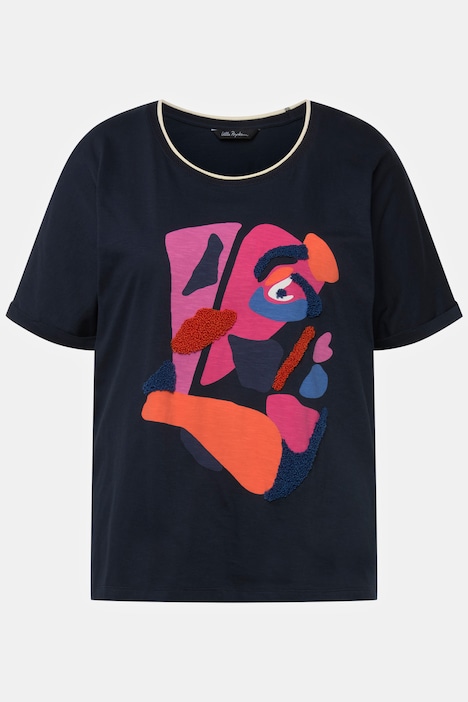 Shirt, 3D-Druck, Oversized, Rundhals, 3/4-Arm