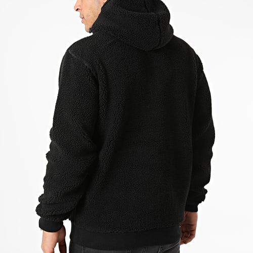 Veste Col Zippé Capuche Fourrure Polaire SWANDRIC1 Noir