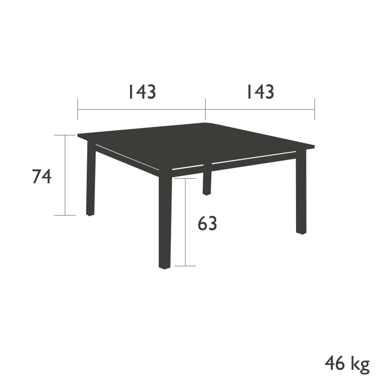 Fermob Craft tuintafel 143x143 Nutmeg