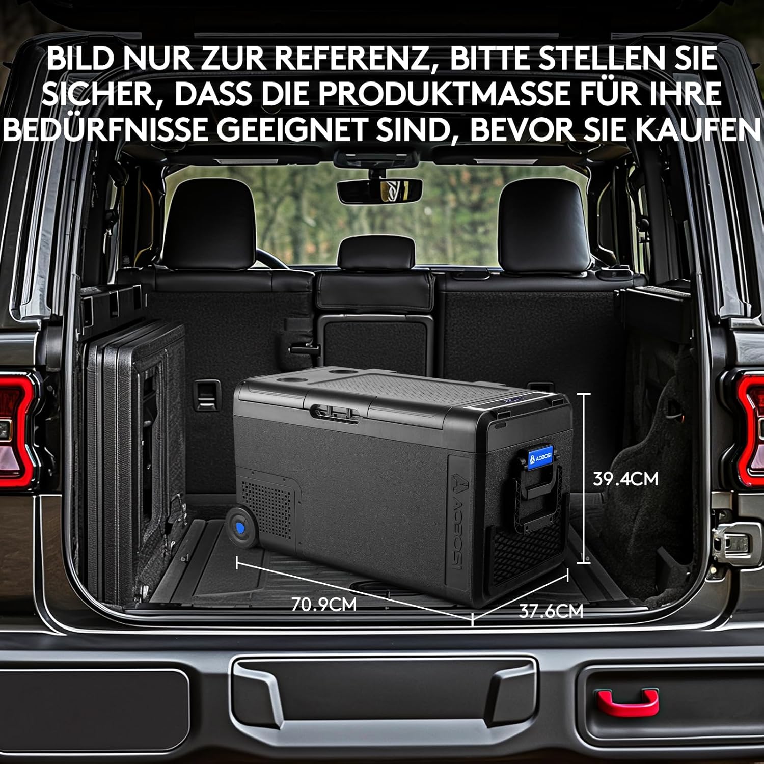 AAOBOSI Kompressor Kühlbox 38L, Kühlbox Auto -20°C bis 20°C, Robuste Kühlbox 12V 230V für Autos, Lastwagen, Boote, Wohnmobile, Camping und Angeln