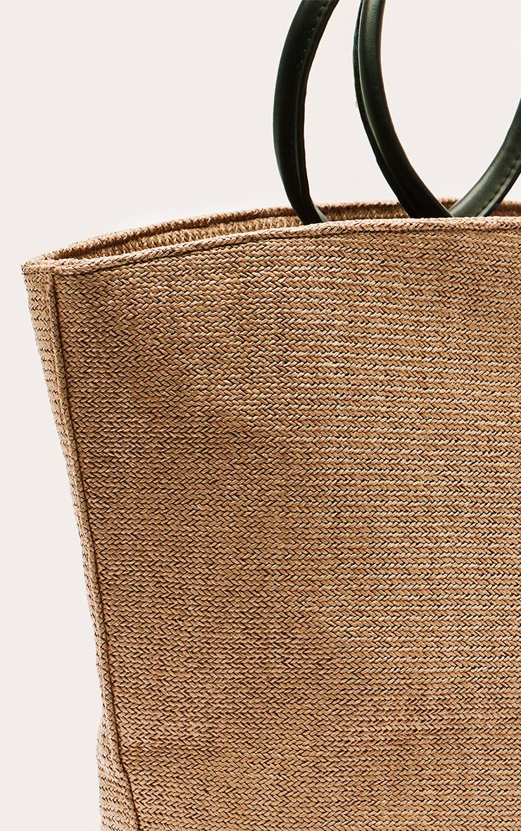 Naturel Sac Cabas À Anses En Raphia