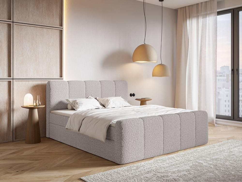NADUVI Collection Boxspring Chloe 160x200 bouclé met opbergruimte