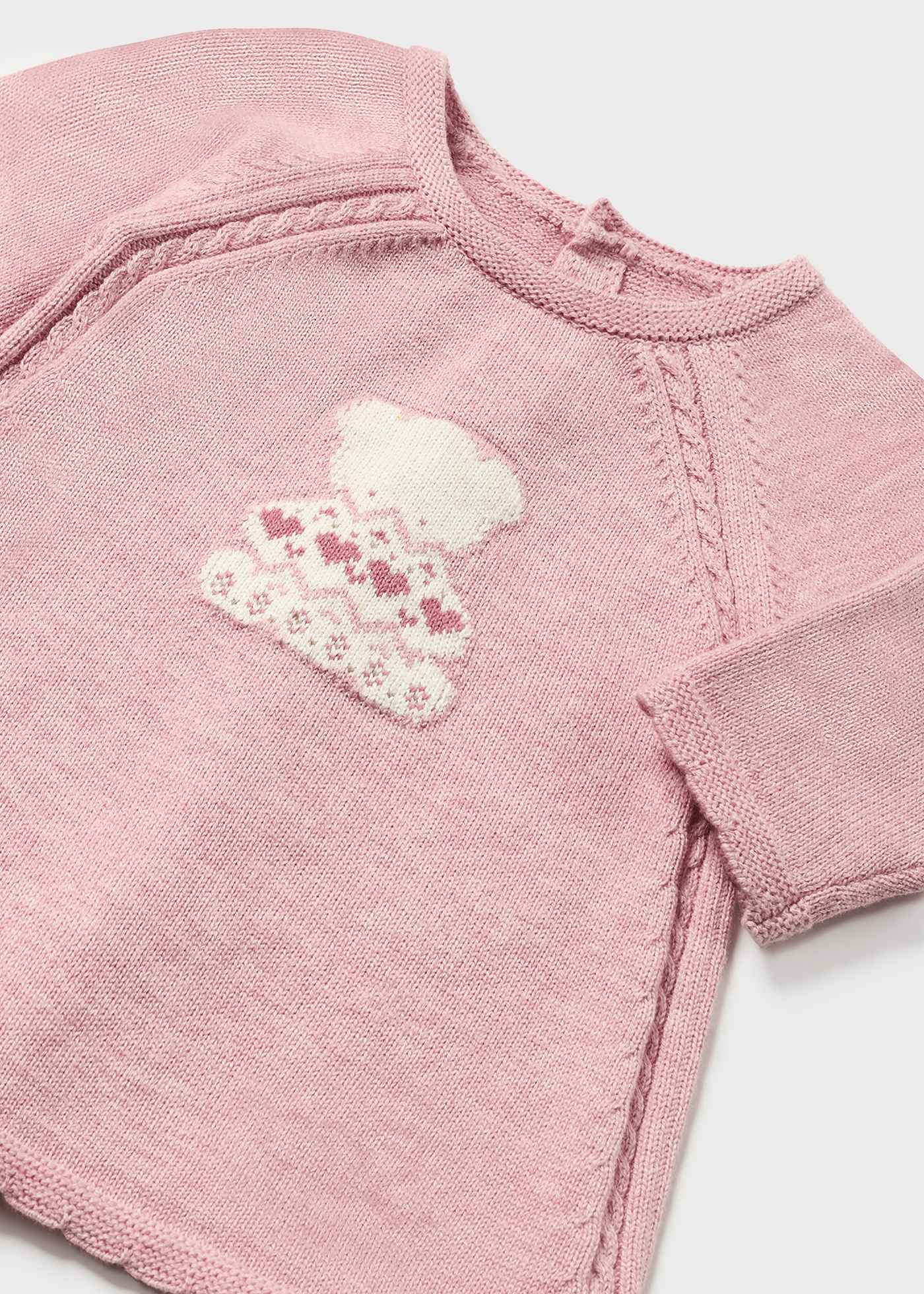Vestido de malha para recém-nascido da Better Cotton com faixa de cabelo