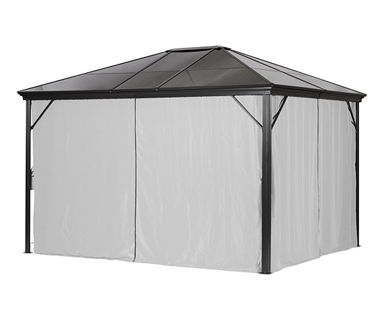 Leco Pavillon mit Seitenwänden, 6-mm-HKP