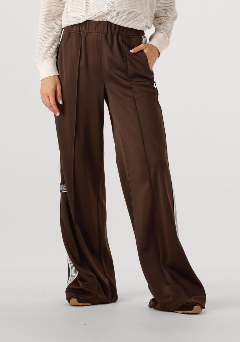 bruine haute l'amitié wijde broek baggy track tall pants