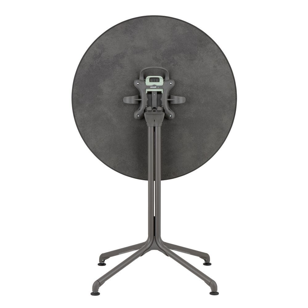 Runde Tischplatte, Ø69 cm Durchmesser Horizon HPL Grau Fusain
