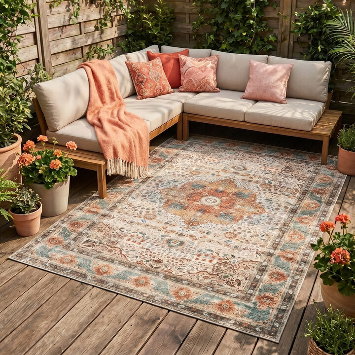Binnen- en buitenkleed - Kairo Medaillon Creme