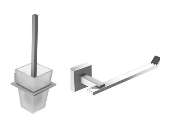 Jacob Delafon Porte-rouleau Moderne, Chrome + Porte-balai Moderne, Chrome