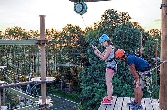 Flying Fox und Sky Jump in München als Geschenk
