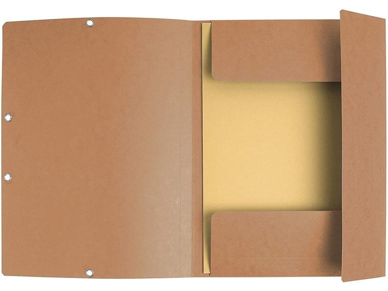 Exacompta Gummibandmappe A4 Braun, 250 Blatt Sammelmappe mit Gummizug