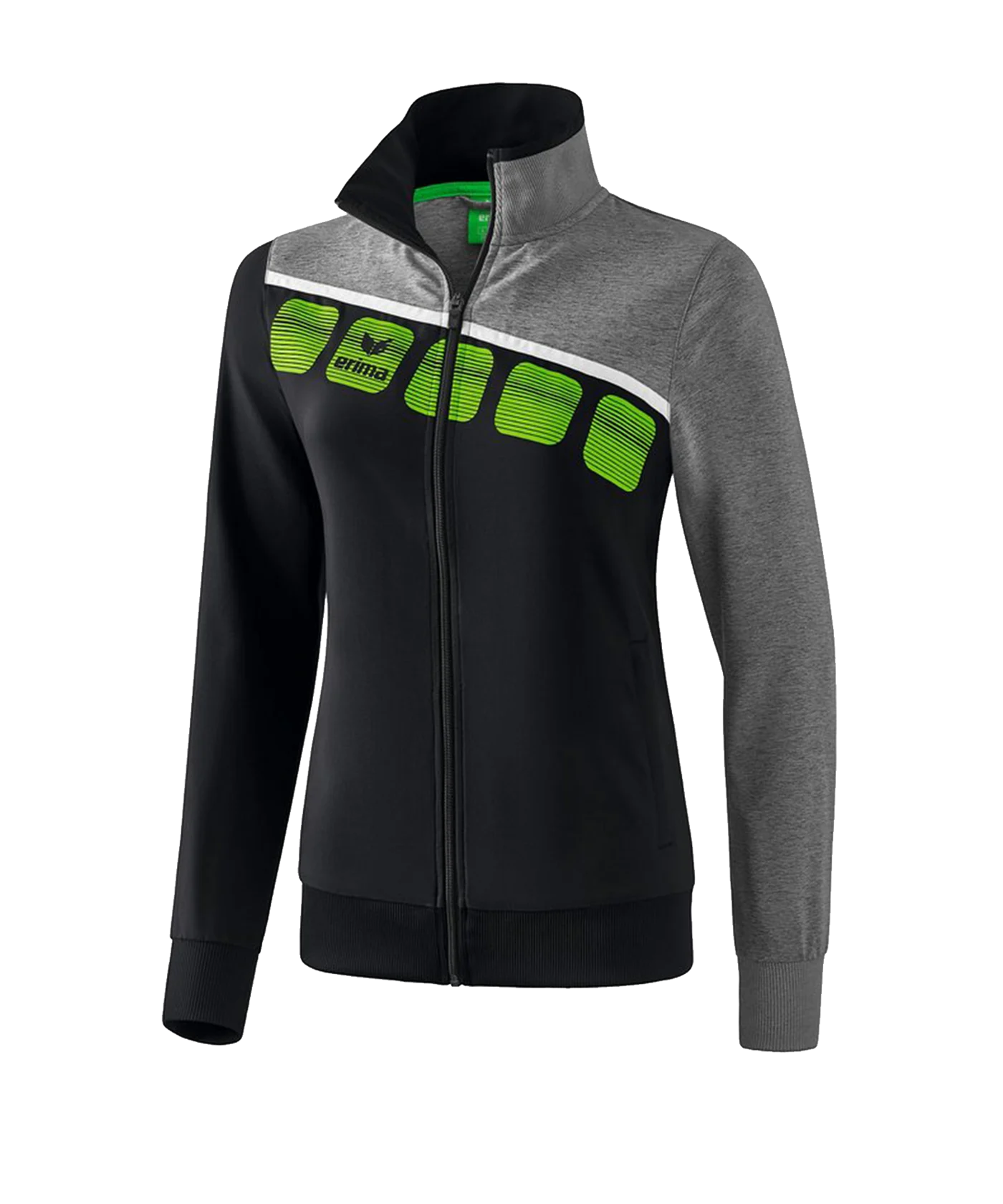 Erima 5-C Präsentationsjacke Damen Schwarz Grau