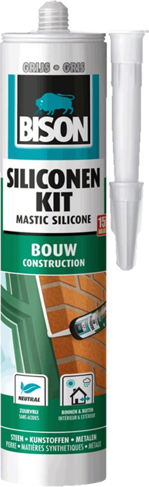 Bison siliconenkit bouw grijs 310 ml