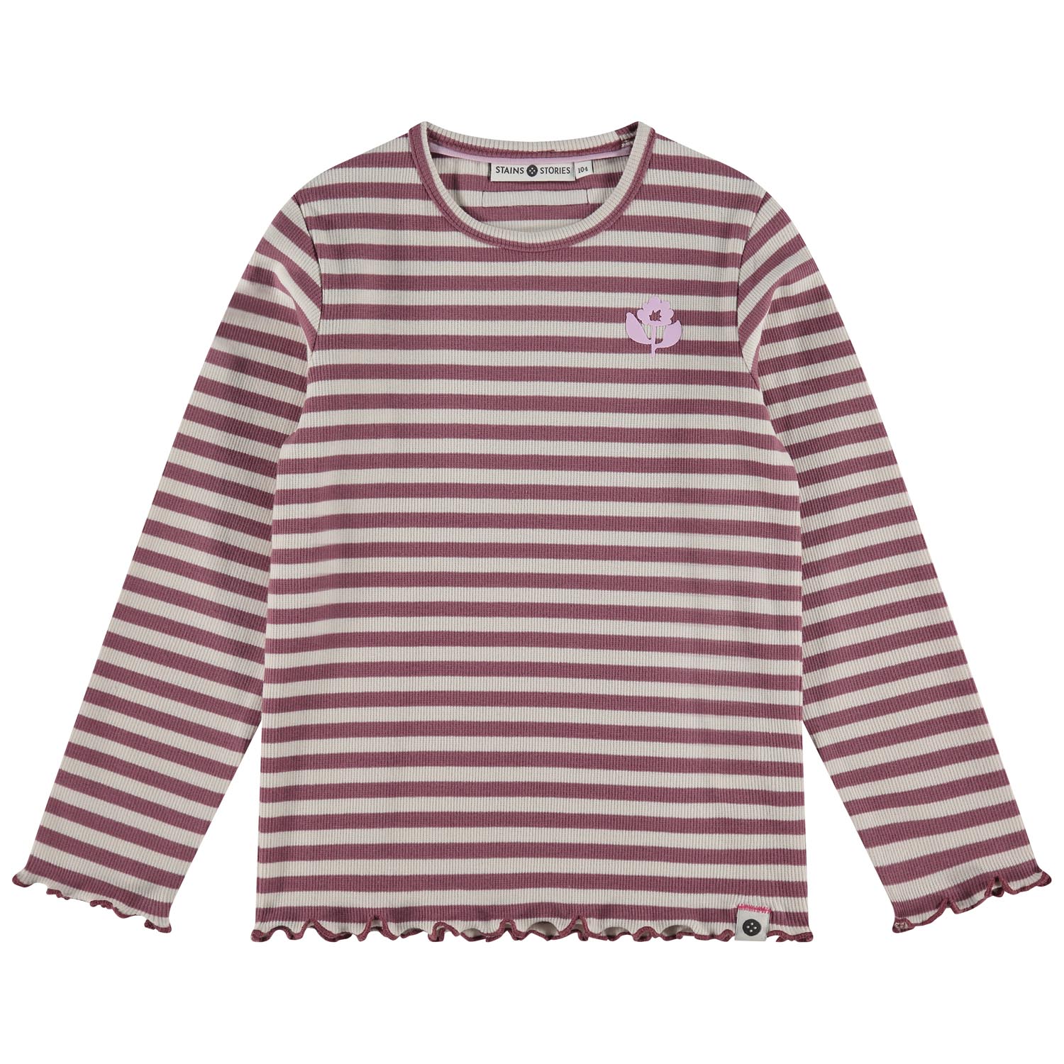 Stains & Stories peuter shirt lange mouwen strepen rood