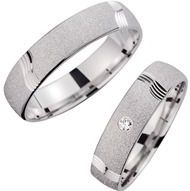 Trouwringen witgoud met Diamanten breedte 5 mm