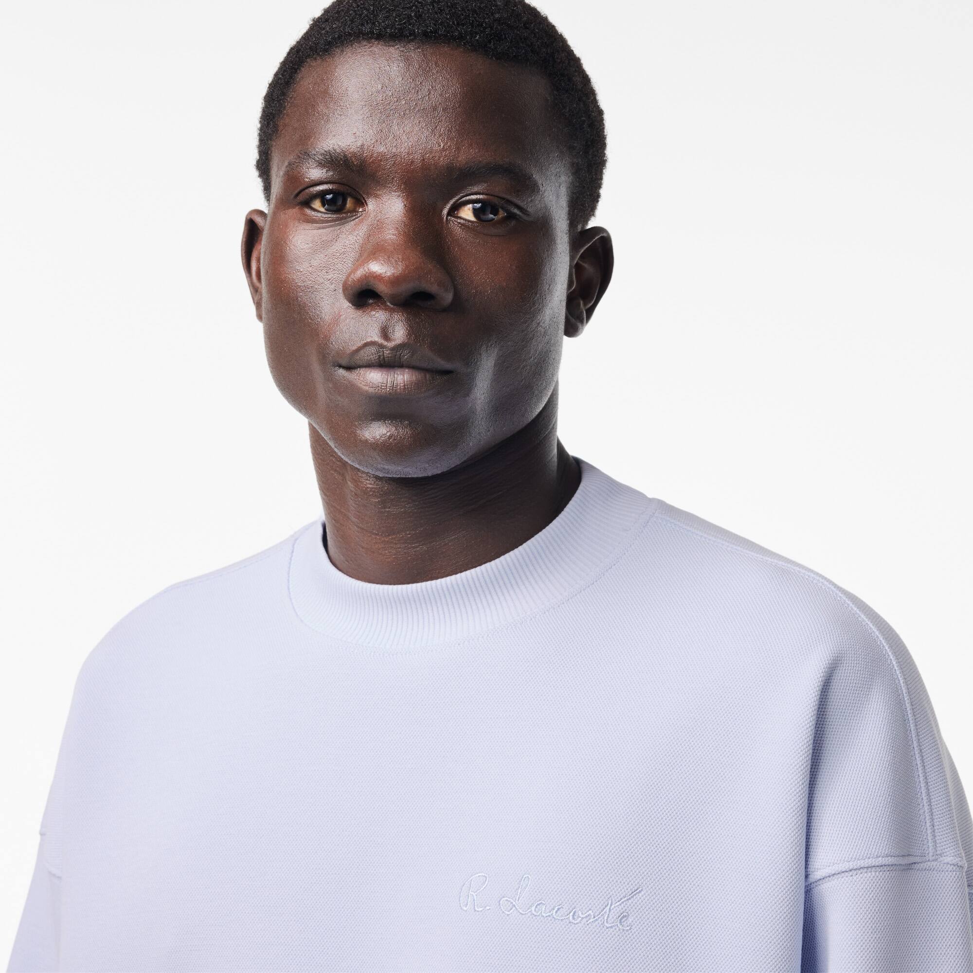 Extragroßes Double Face Piqué-Sweatshirt Sweatshirts - Blau - Lacoste - Herren