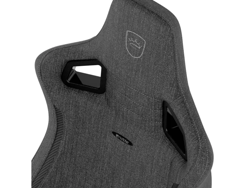 Noblechairs EPIC Compact - Stol - armstøtter - T-formet - vippe - aluminium, polyurethan, tekstil, nylon/polyetylen, polyuretan-læder, koldskum, stålramme - antracit/karbon