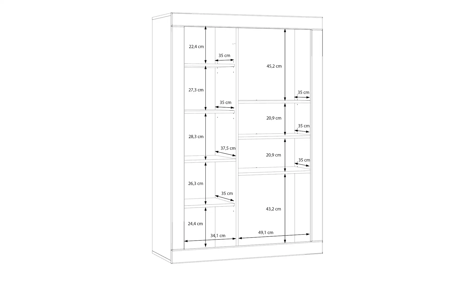 Vitrine Push-to-Open Komili