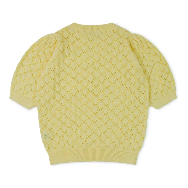 Matona Pull Ajouré Coton Bio | Jaune pâle
